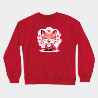 Cute fox in love Crewneck Sweatshirt